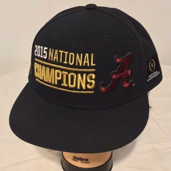 ALABAMA Crimson Tide Cap Nike 2015 NCAA National Champs Locker Room Snapback Hat - Picture 3 of 8